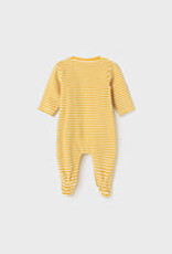 Mayoral Honey Puppy Striped Velour Onesie