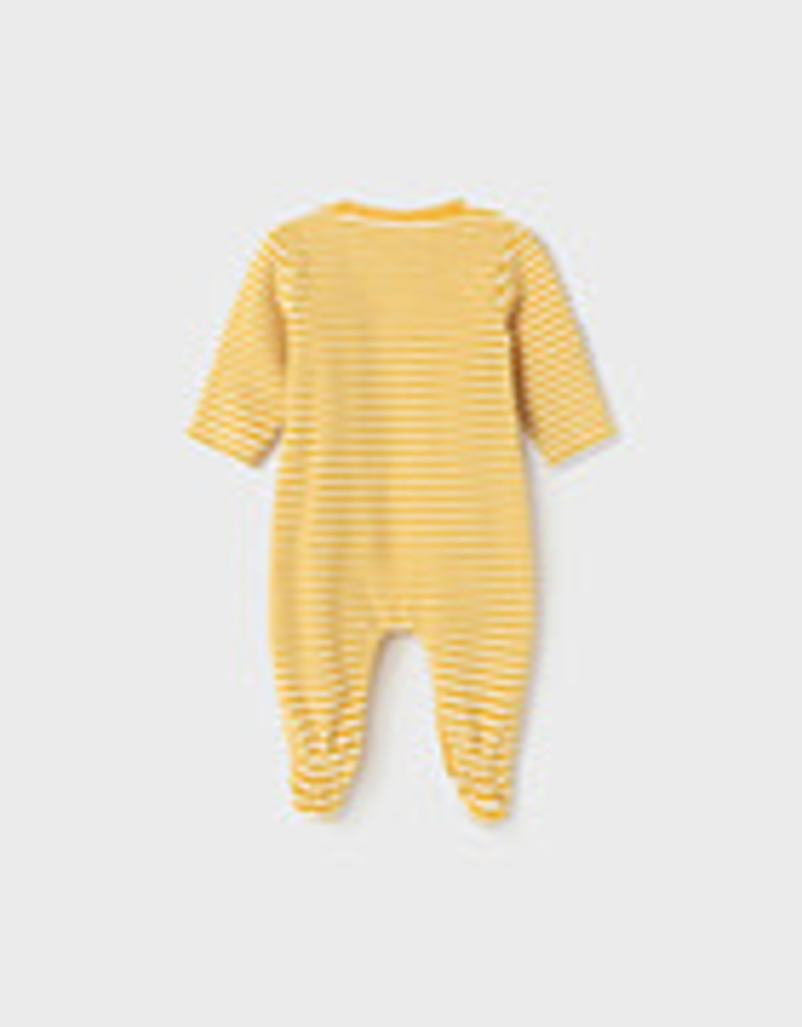 Mayoral Honey Puppy Striped Velour Onesie