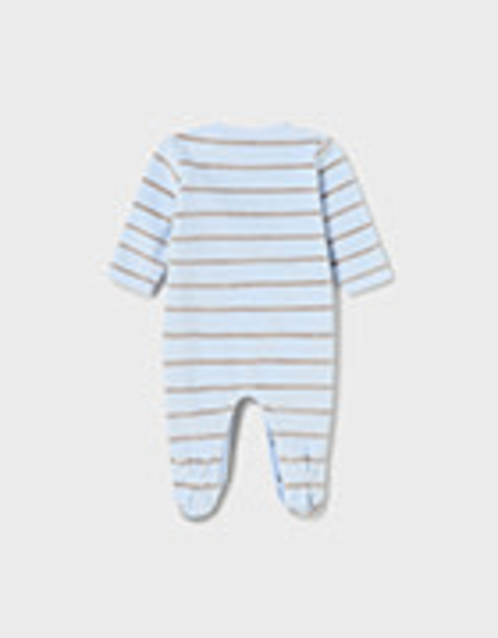 Mayoral Sky Animal Striped Velour Onesie
