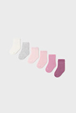 Mayoral Set of 6 socks Baby Roses