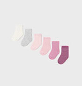 Mayoral Set of 6 socks Baby Roses