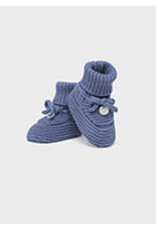Mayoral Winter Blue Knit Baby Booties