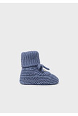 Mayoral Winter Blue Knit Baby Booties