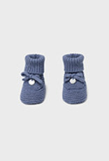 Mayoral Winter Blue Knit Baby Booties
