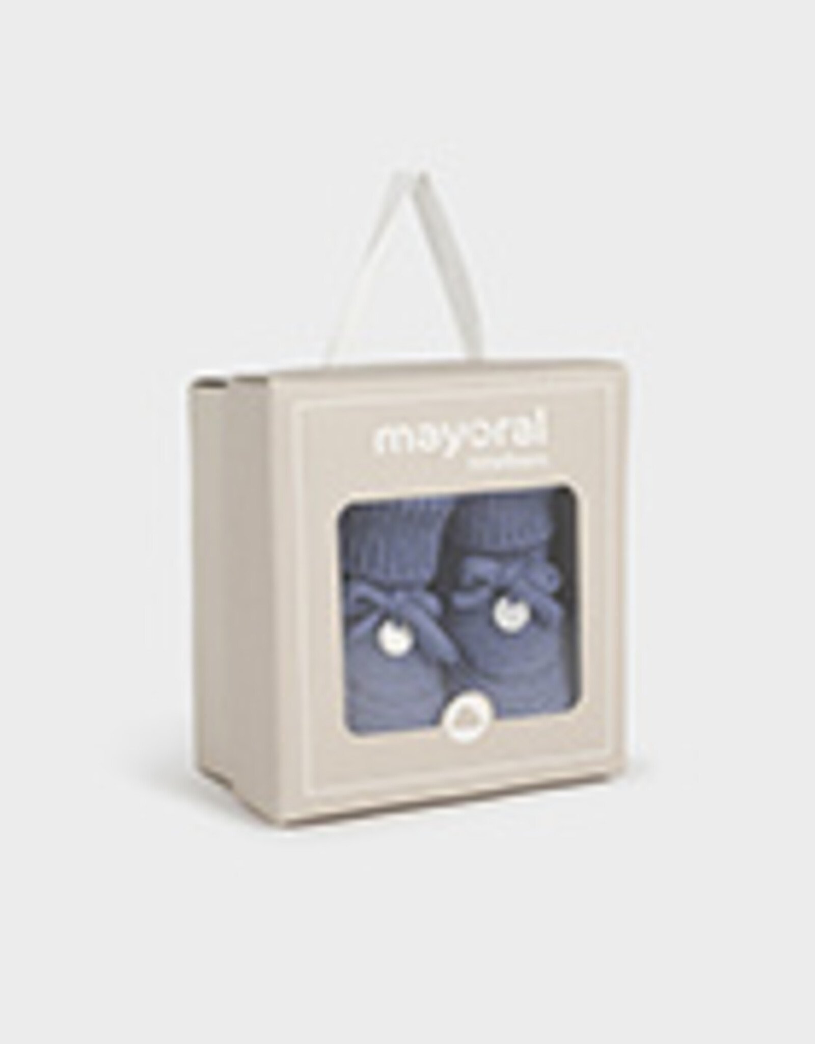 Mayoral Winter Blue Knit Baby Booties