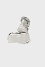Mayoral Silver Faux Fur Bootie w/Buckle