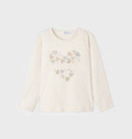 Mayoral Chickpea Basic Heart T-Shirt