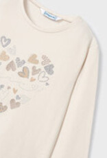 Mayoral Chickpea Basic Heart T-Shirt