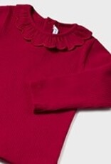 Mayoral Toddler Red Ribbed Long Sleeve