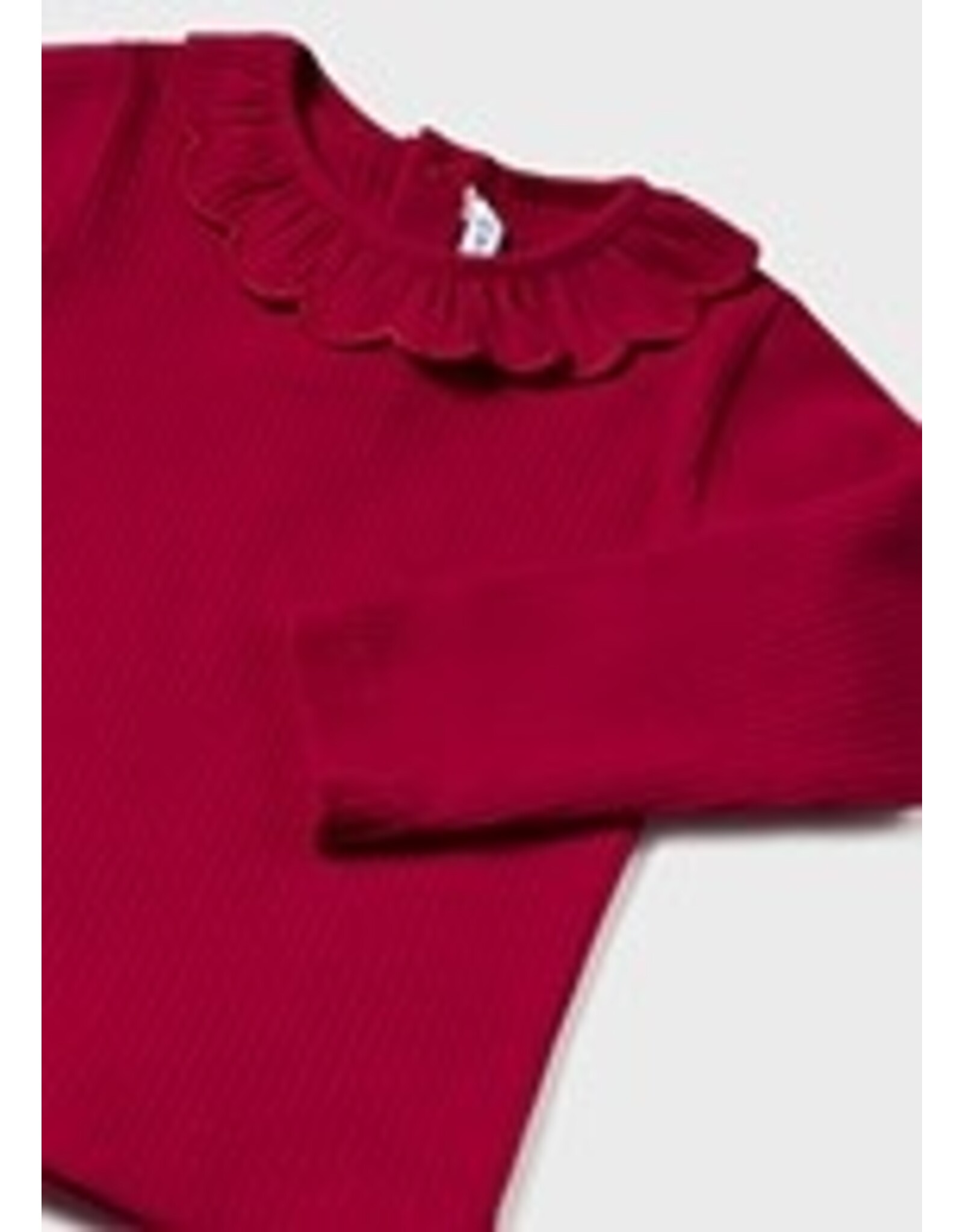 Mayoral Toddler Red Ribbed Long Sleeve