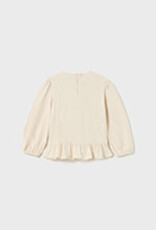 Mayoral Toddler Linen Floral Long Sleeve