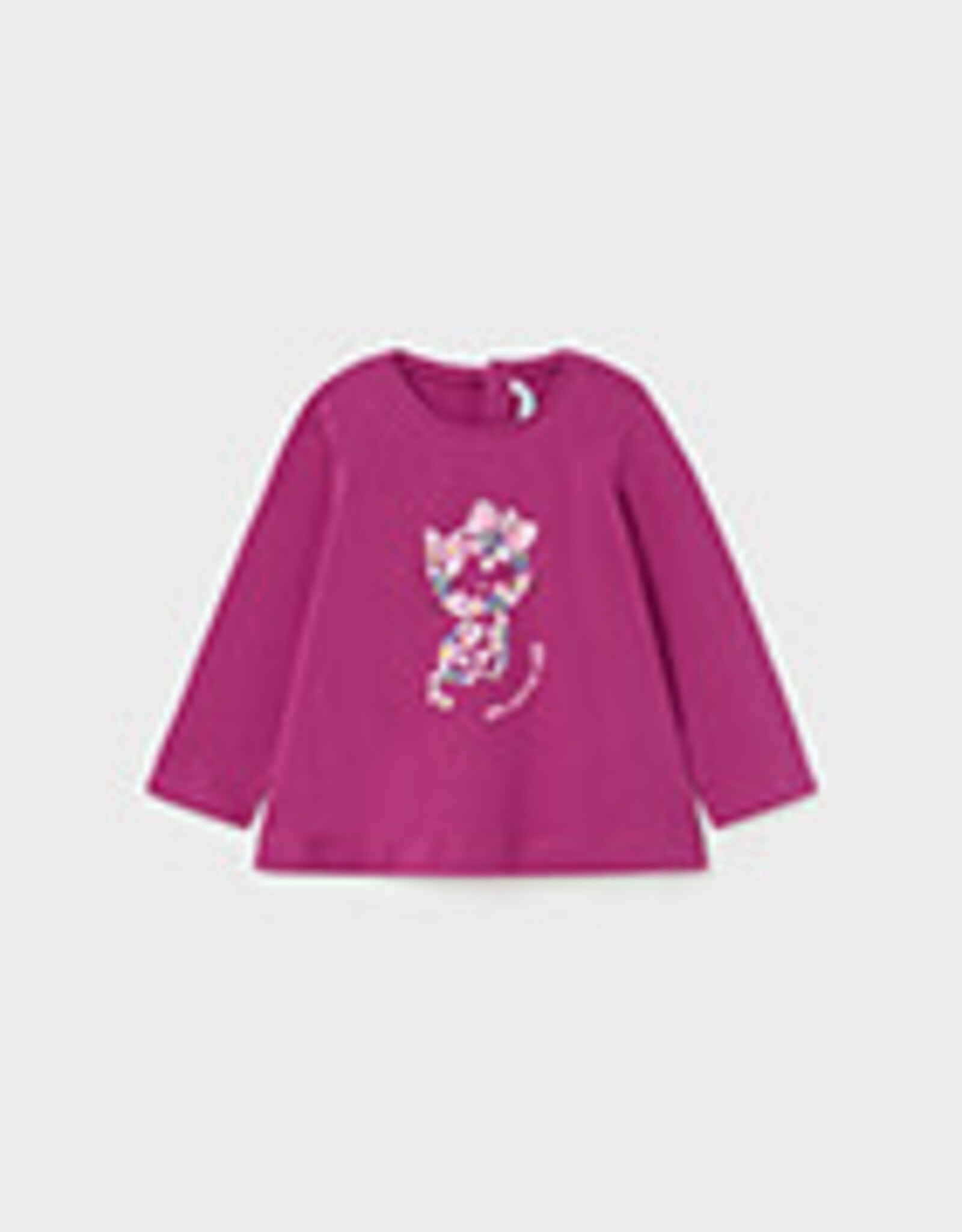 Mayoral Toddler Magenta Kitten Long Sleeve