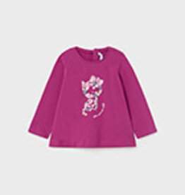 Mayoral Toddler Magenta Kitten Long Sleeve