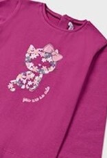 Mayoral Toddler Magenta Kitten Long Sleeve