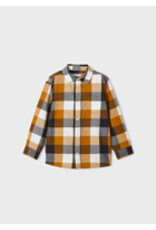 Mayoral Ochre Checked Long Sleeve