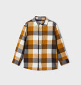 Mayoral Ochre Checked Long Sleeve