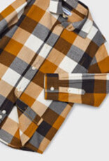 Mayoral Ochre Checked Long Sleeve