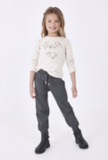 Mayoral Titanium Knit Girls Jogger