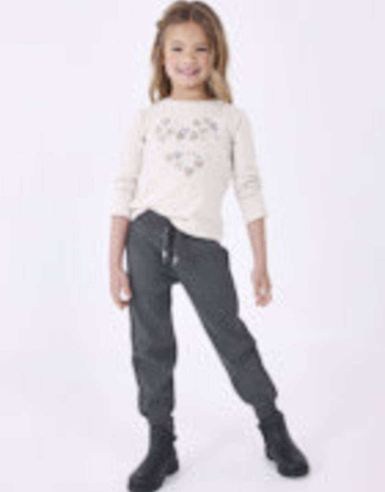 Mayoral Titanium Knit Girls Jogger