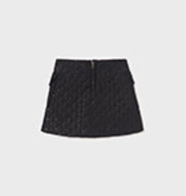Abel & Lula Black Padded Sequin Skirt