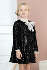 Abel & Lula Black Sequins Party Dress