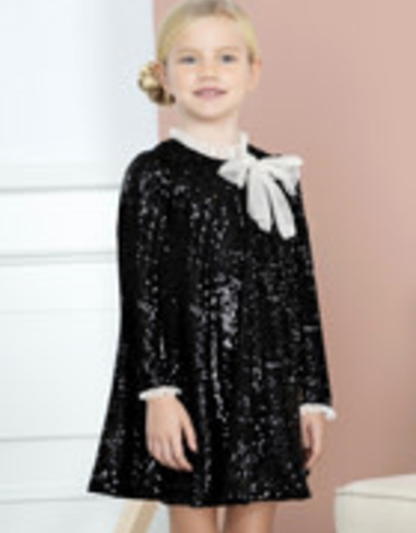 Abel & Lula Black Sequins Party Dress