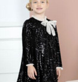 Abel & Lula Black Sequins Party Dress