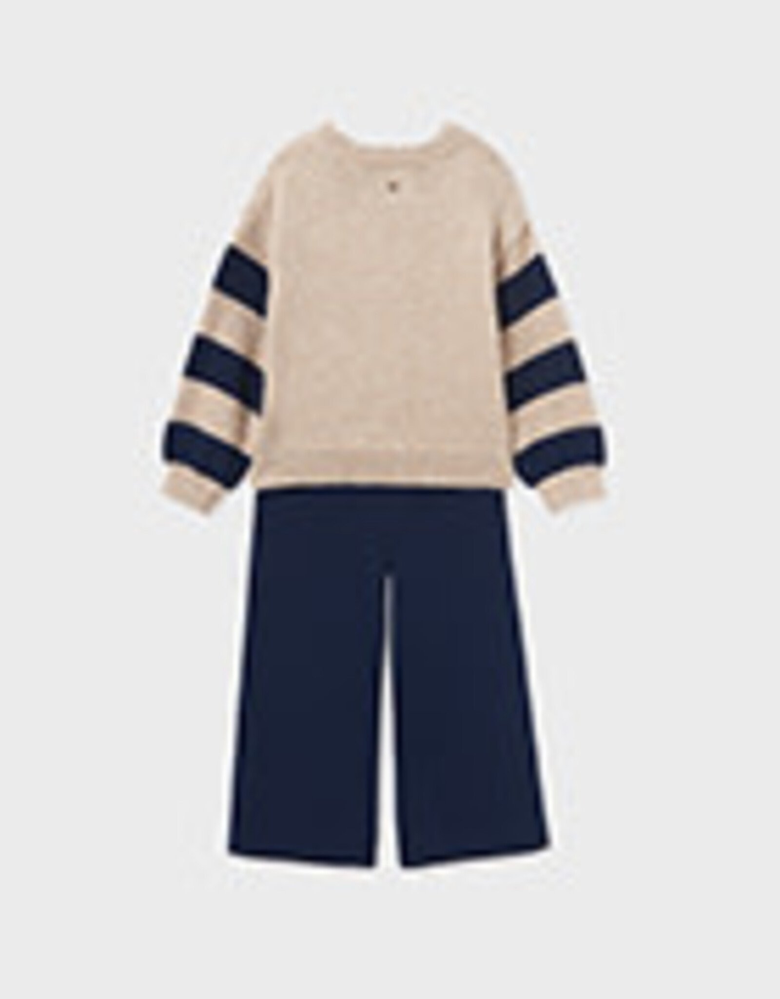 Abel & Lula Navy Trousers w/Stripe Sweater Set