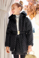 Abel & Lula Black Sequin Padded Jacket