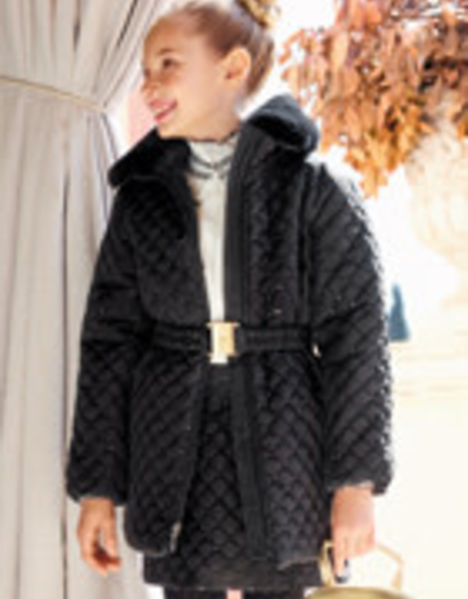 Abel & Lula Black Sequin Padded Jacket