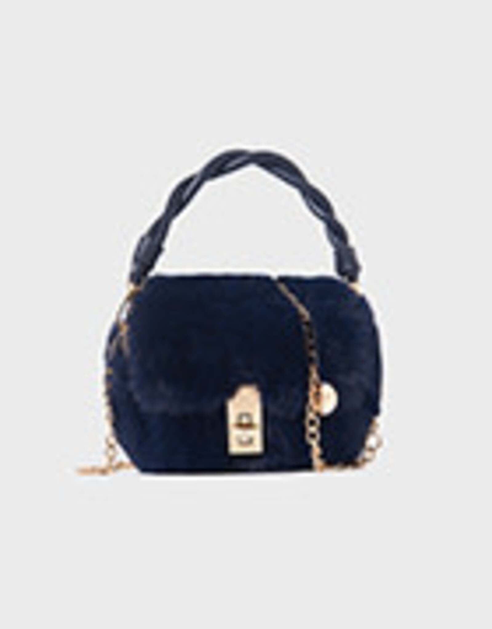 Abel & Lula Navy Faux-fur Handbag