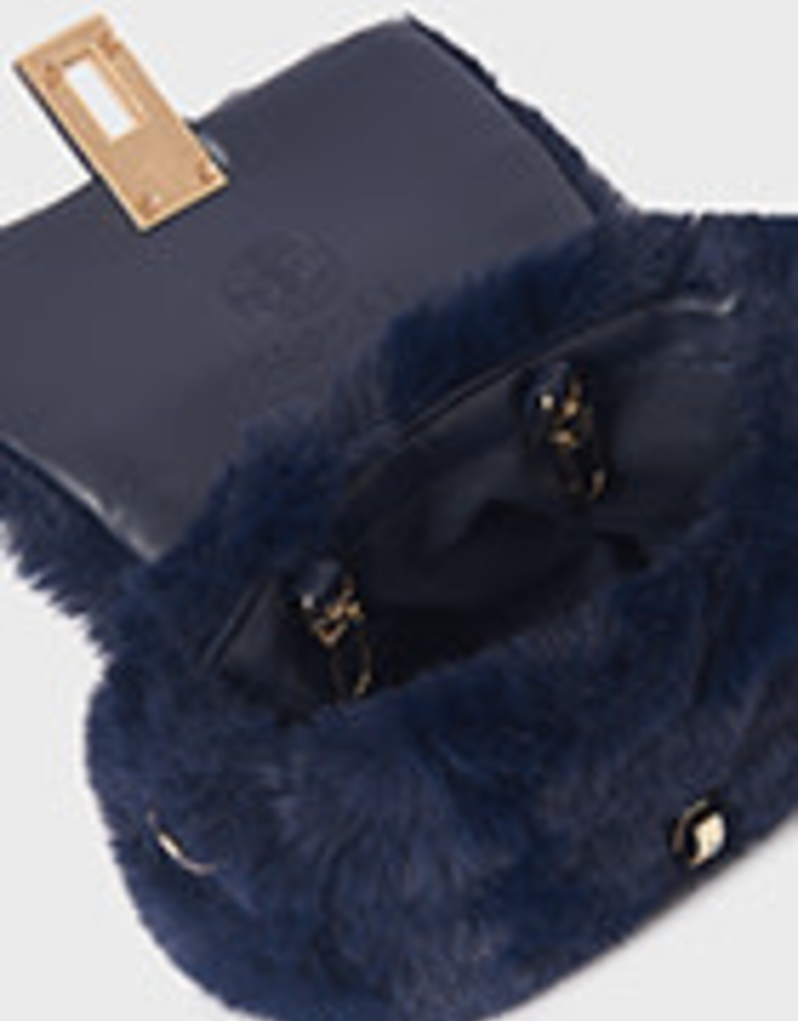 Abel & Lula Navy Faux-fur Handbag