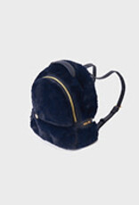 Abel & Lula Navy Faux Fur Backpack