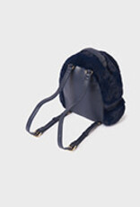 Abel & Lula Navy Faux Fur Backpack