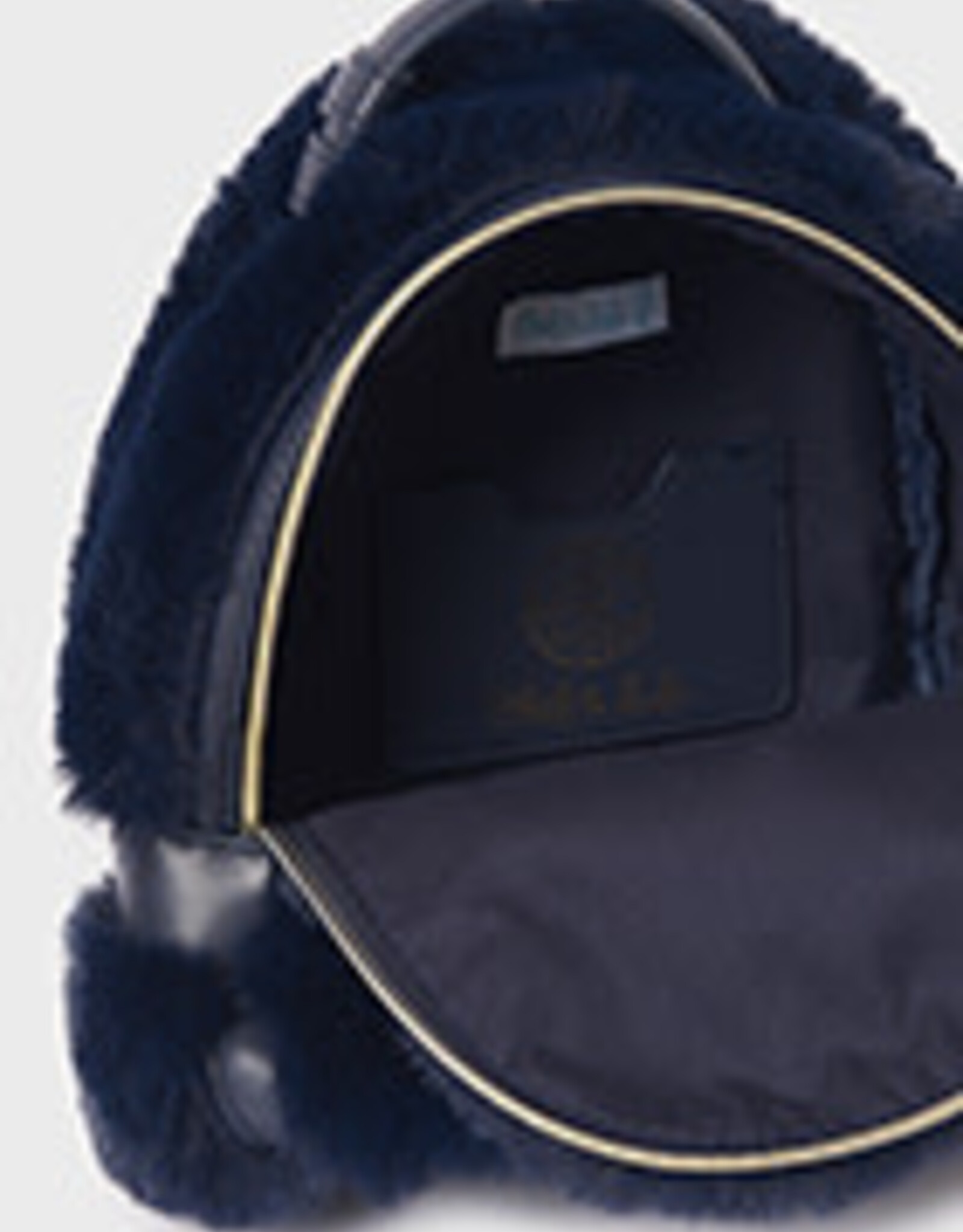 Abel & Lula Navy Faux Fur Backpack