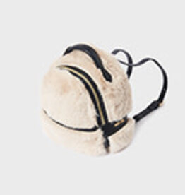 Abel & Lula Beige Faux Fur Backpack
