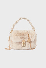 Abel & Lula Beige Faux-fur Handbag