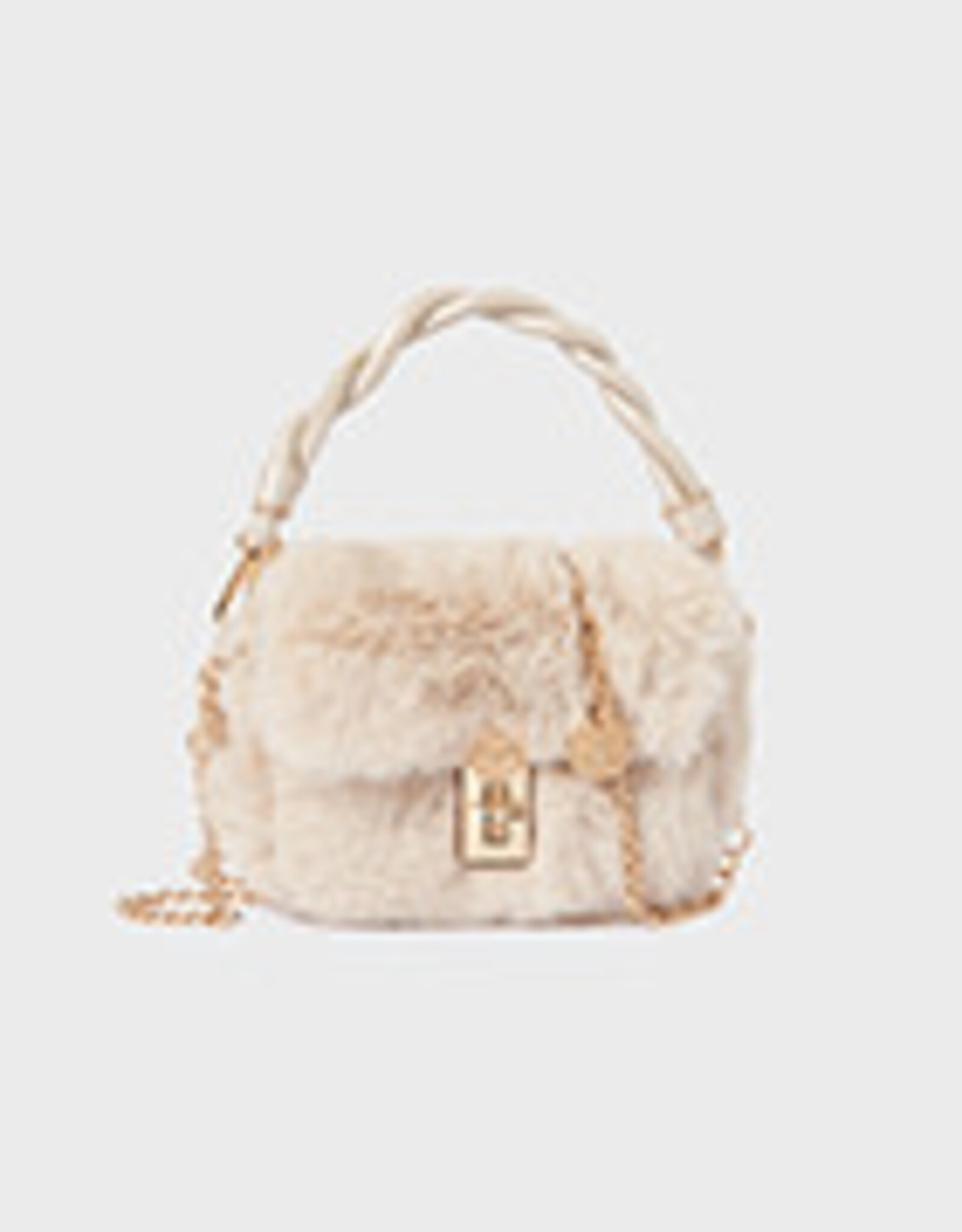 Abel & Lula Beige Faux-fur Handbag