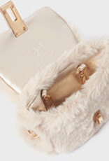 Abel & Lula Beige Faux-fur Handbag