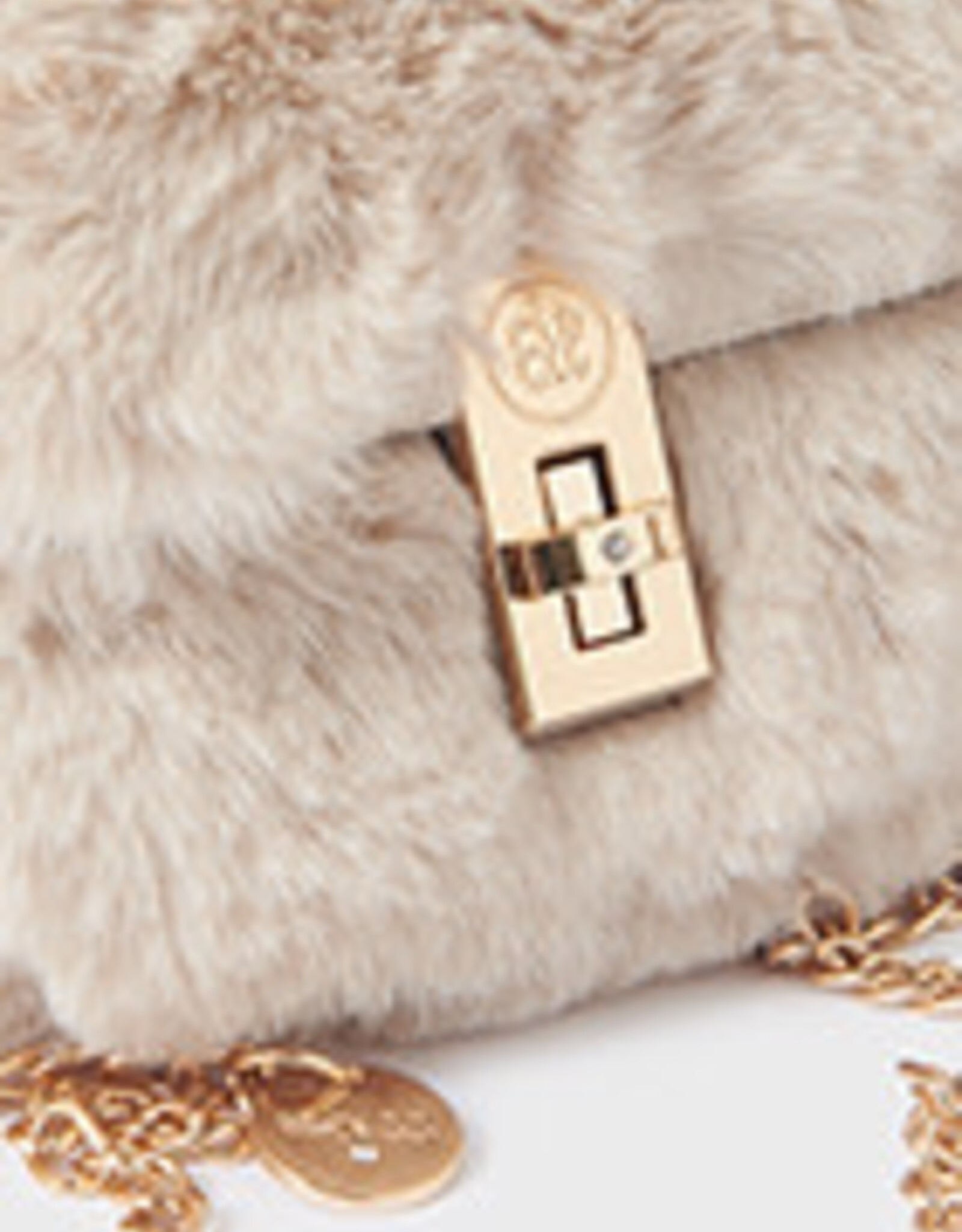 Abel & Lula Beige Faux-fur Handbag