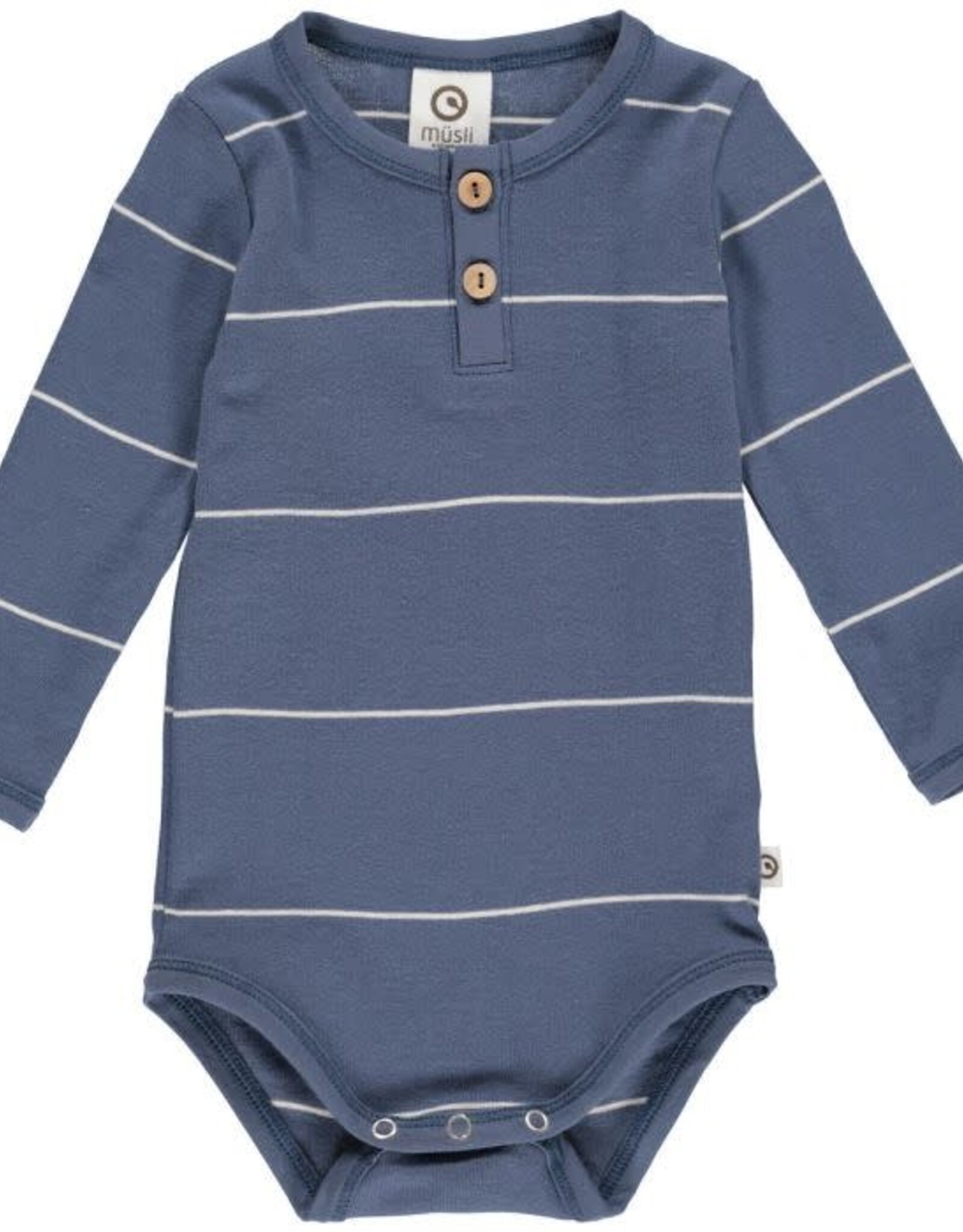 Green Cotton Stripe Rib Bodysuit