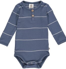 Green Cotton Stripe Rib Bodysuit