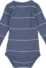 Green Cotton Stripe Rib Bodysuit