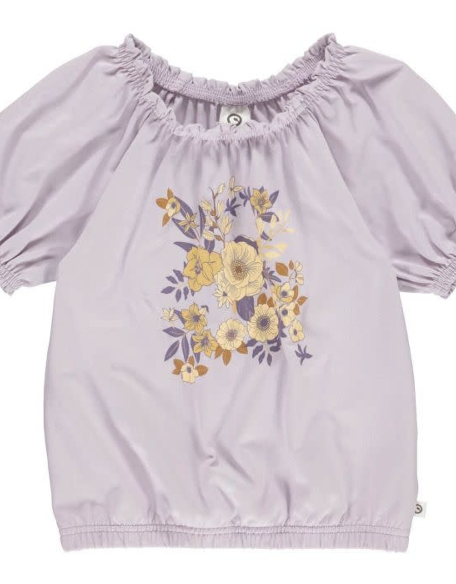 Green Cotton Cardamine Bell Sleeve Top