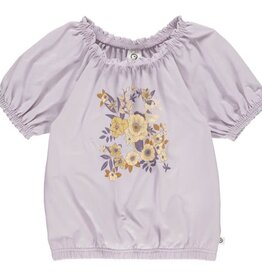 Green Cotton Cardamine Bell Sleeve Top