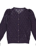 Green Cotton Knit Frill Cardigan