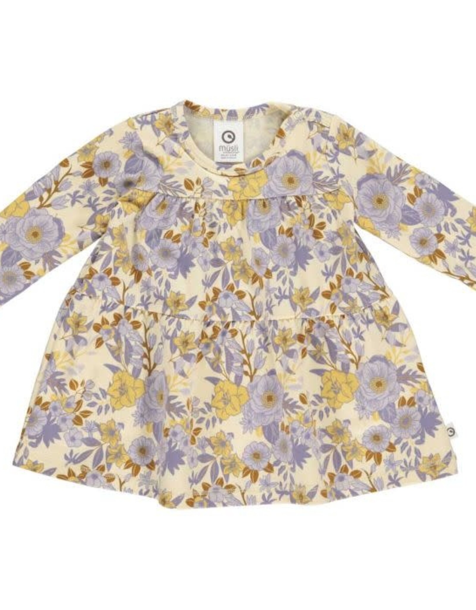 Green Cotton Cardamine Dress with Floral Print