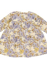 Green Cotton Cardamine Dress with Floral Print