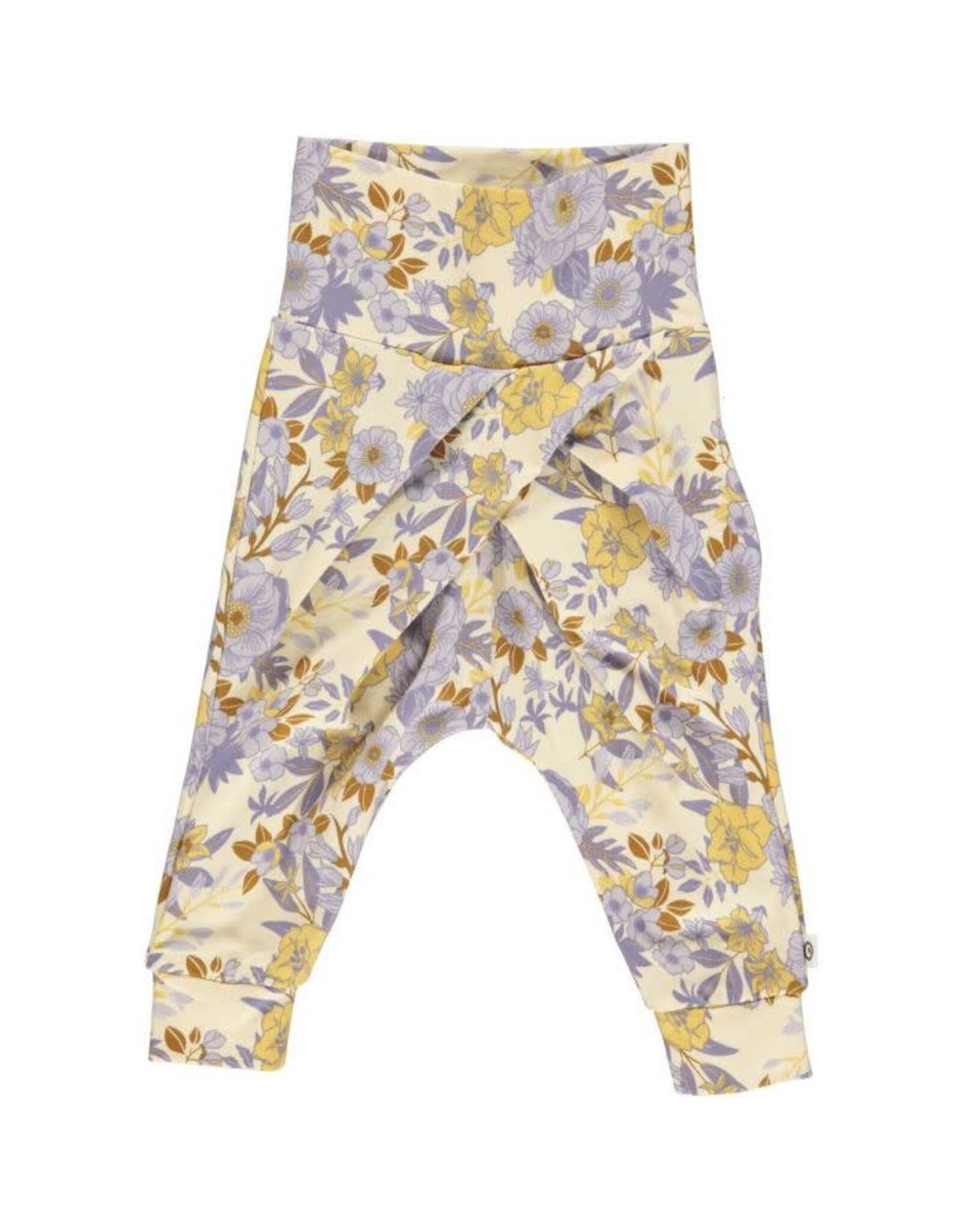 Green Cotton Cardamine Pants with Floral Print