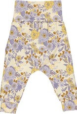Green Cotton Cardamine Pants with Floral Print